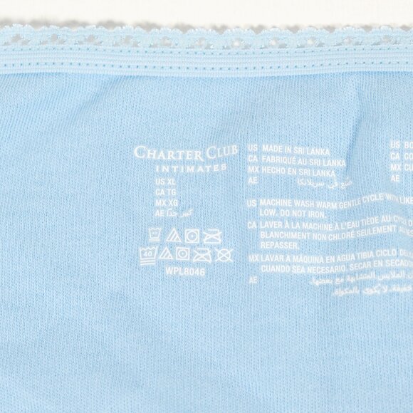 NWT Charter Club Bikini Panty Size XL in Light Blue - Picture 7 of 9